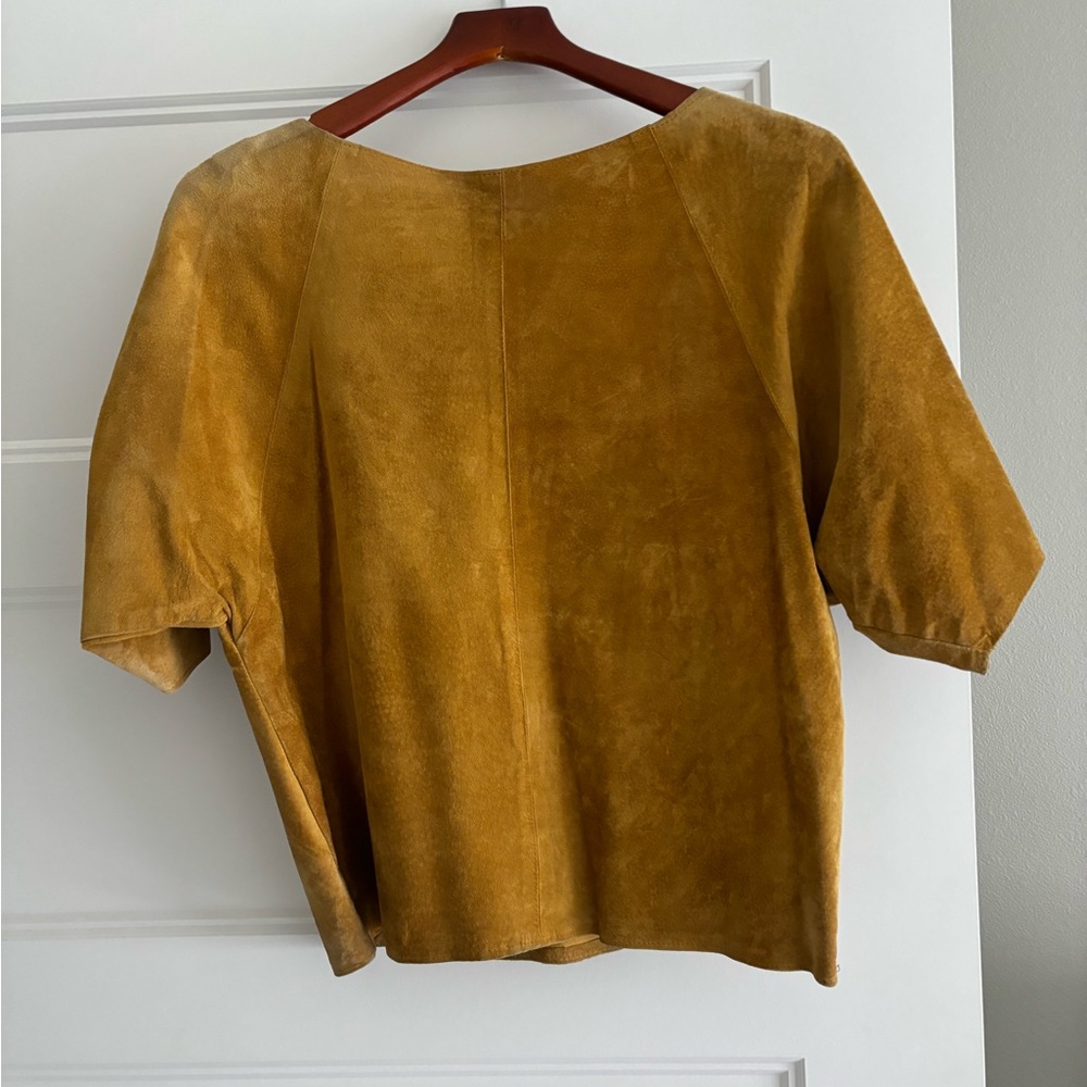 100% Genuine suede vintage top